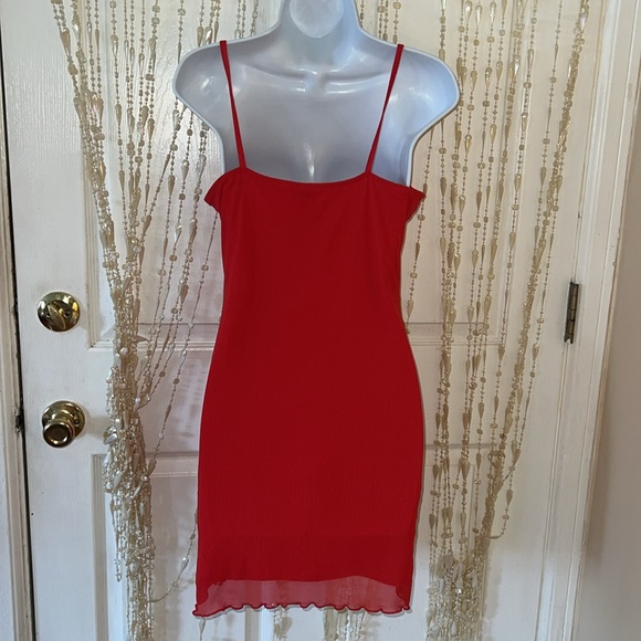 Red Spaghetti Strap Dress - Picture 5 of 5